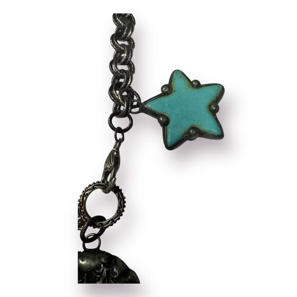 Art By‎ Amy Labbe Turquoise Dreaming Star Necklace Chief of Turquoise Star Boho - Picture 3 of 6